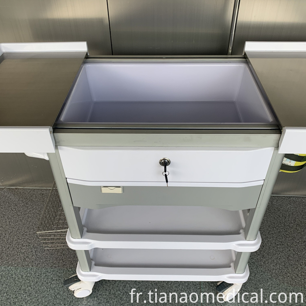 Chariot de chariot de traitement pratique artistique d'hôpital Hospital Artistic Practical Treatment Trolley Cart